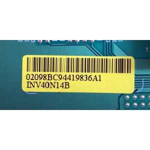 BACKLIGHT INVERSOR / TOSHIBA LJ97-02098B / 75017117 / 75015807 / INV40N14B / SUSTITUTAS LJ97-02098F / LJ97-02098C /  02098A / L-02098E / PANEL LTA400HA07 / LTA400HA11 / MODELOS LTV-4065WH / DX-L40-10A / DX-40L150A11 / 40LC45S / L40FHD41YX9